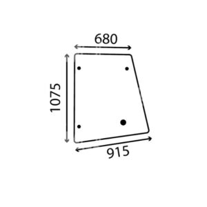 Zgornje steklo desnih vrat JCB